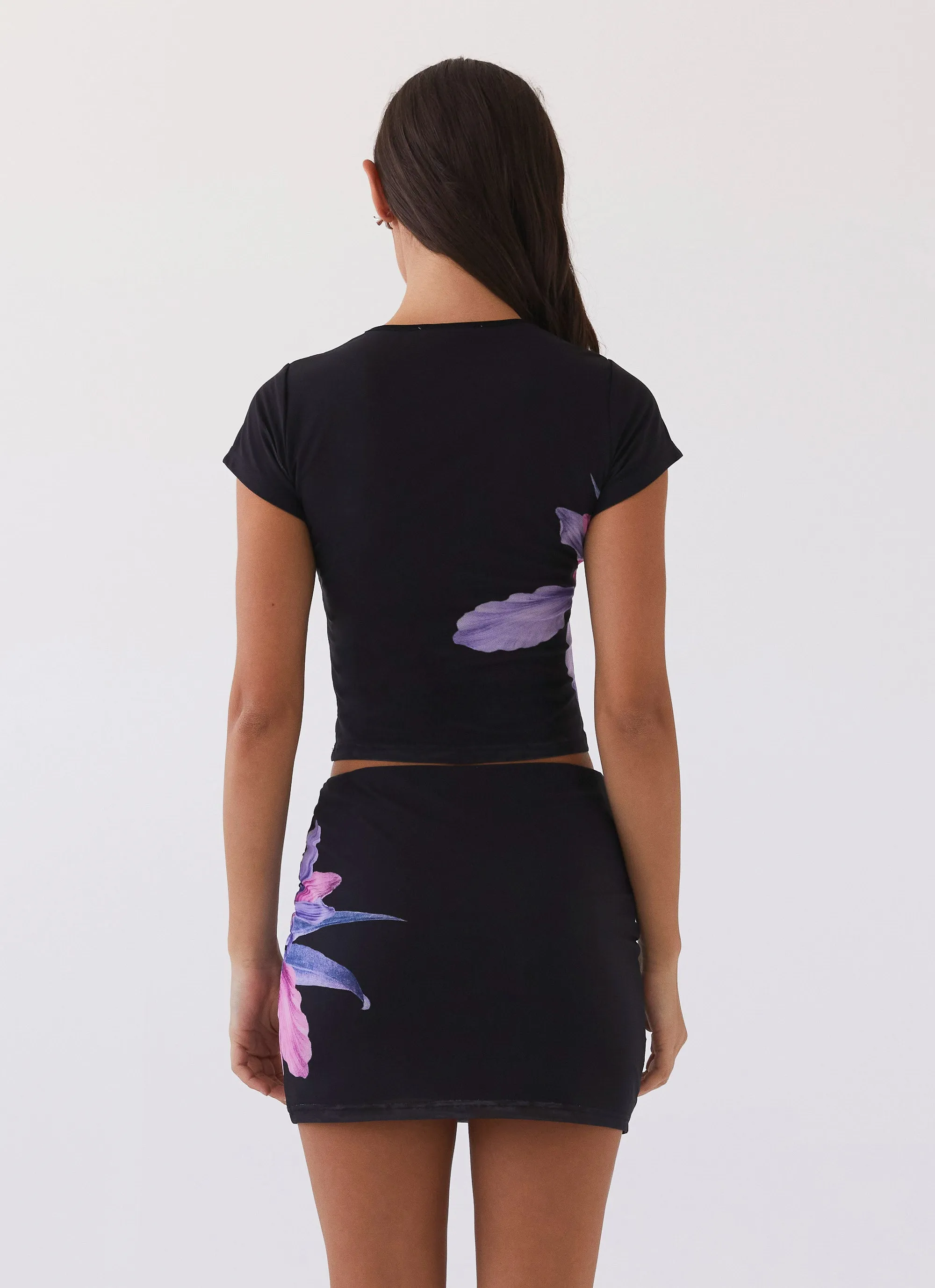 Sunset Bliss Mesh Tee - Cosmo Floral sold by Peppermayo product image thumbnail 4