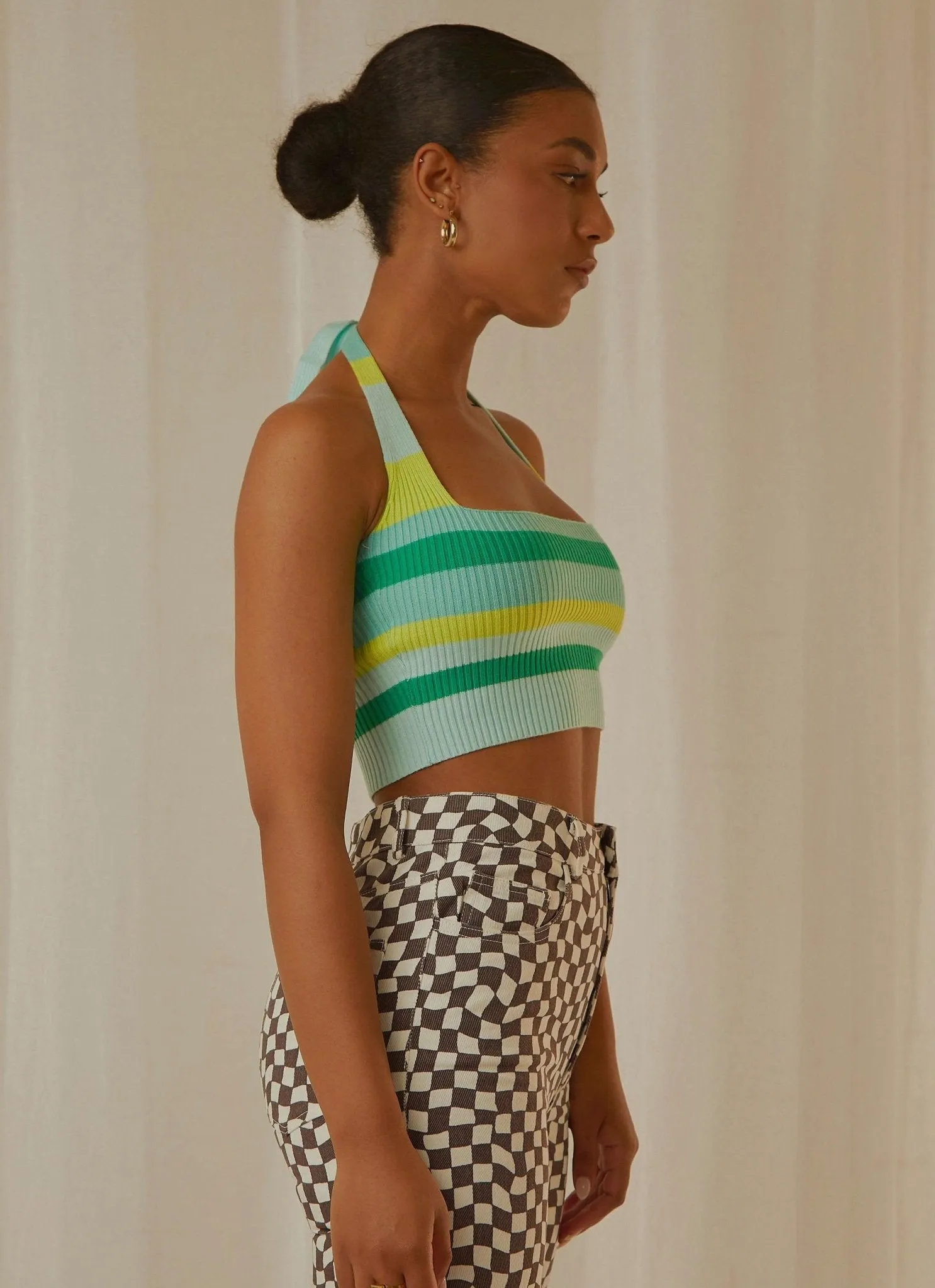Alba Knit Crop - Ocean Stripe sold by Peppermayo product image thumbnail 4