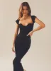 Vanessa Knit Midi Dress - Black sold by Peppermayo