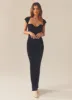 Vanessa Knit Midi Dress - Black sold by Peppermayo
