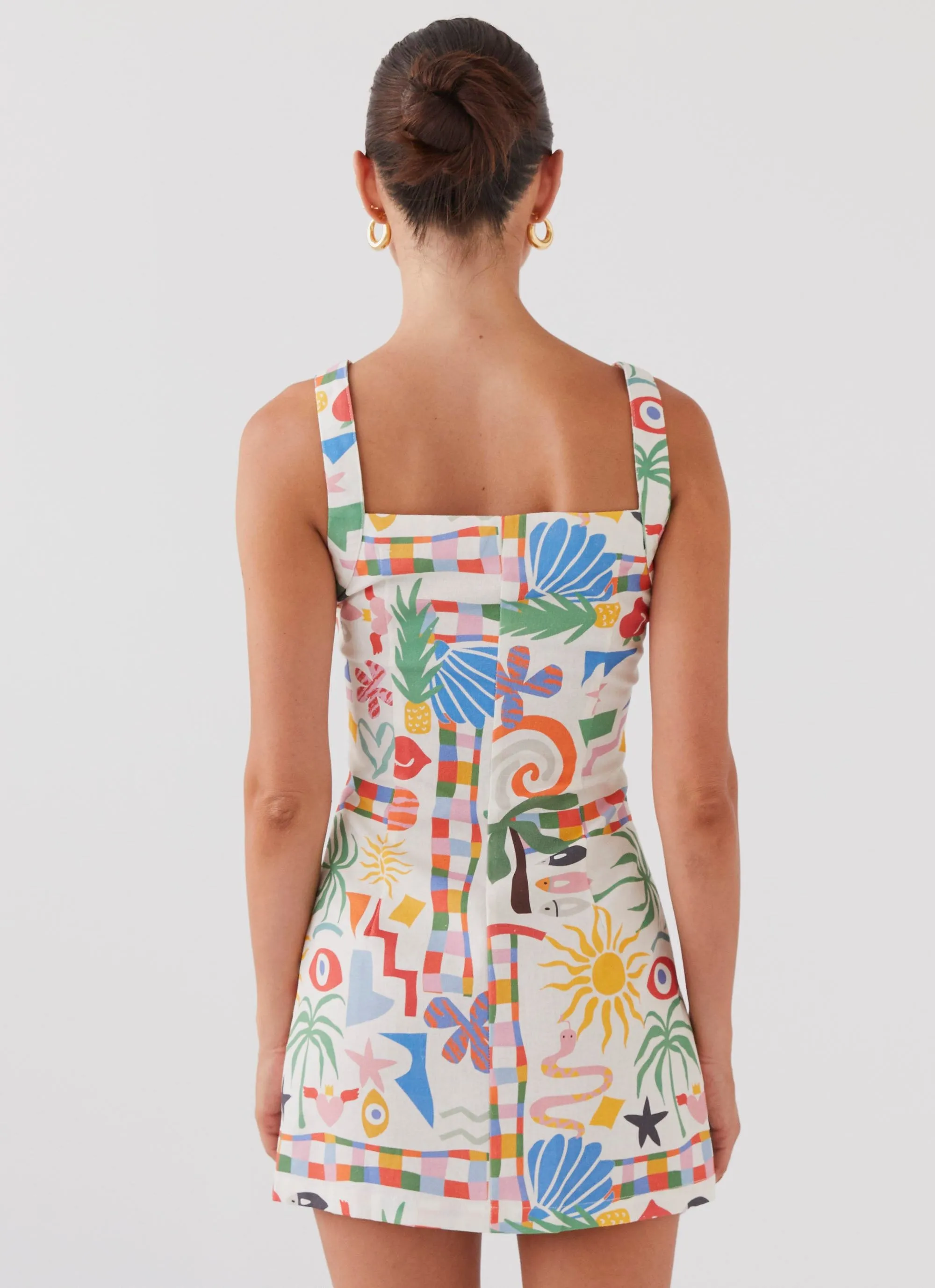 Tori Linen Mini Dress - Summer Palm sold by Peppermayo product image thumbnail 4