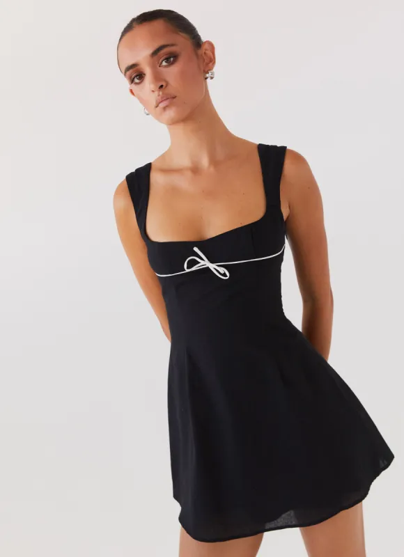 Cadence Mini Dress - Black sold by Peppermayo