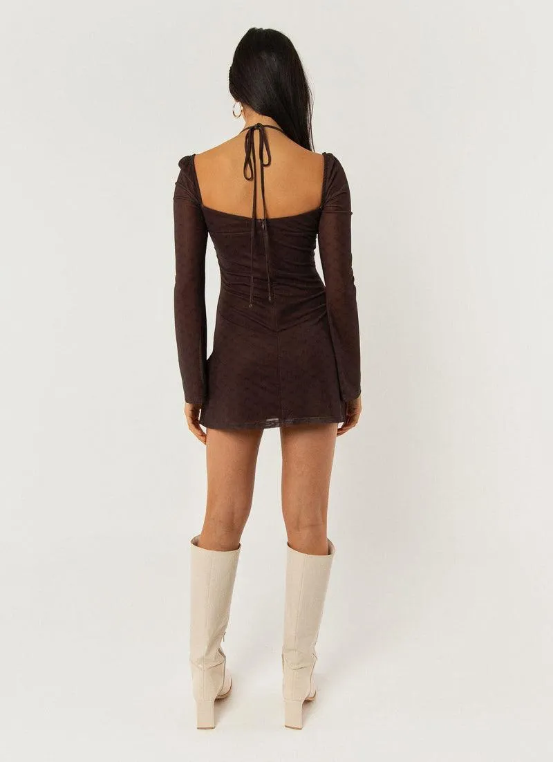 Make A Move Mesh Dress - Chocolate Monogram sold by Peppermayo product image thumbnail 5