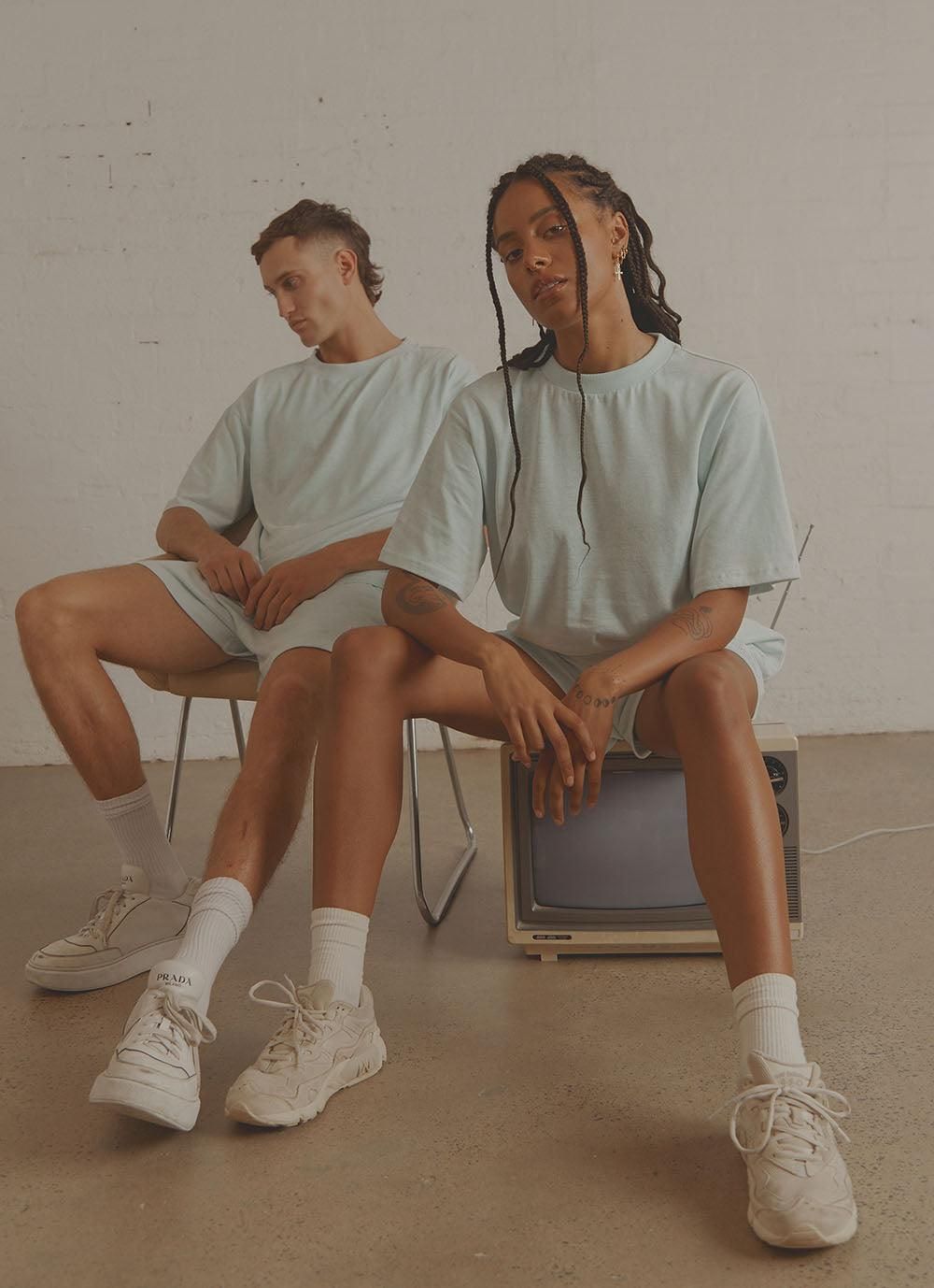 The Essential Tee - Baby Blue sold by Peppermayo