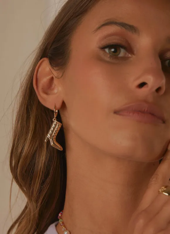 Old Town Earrings - Gold sold by Peppermayo