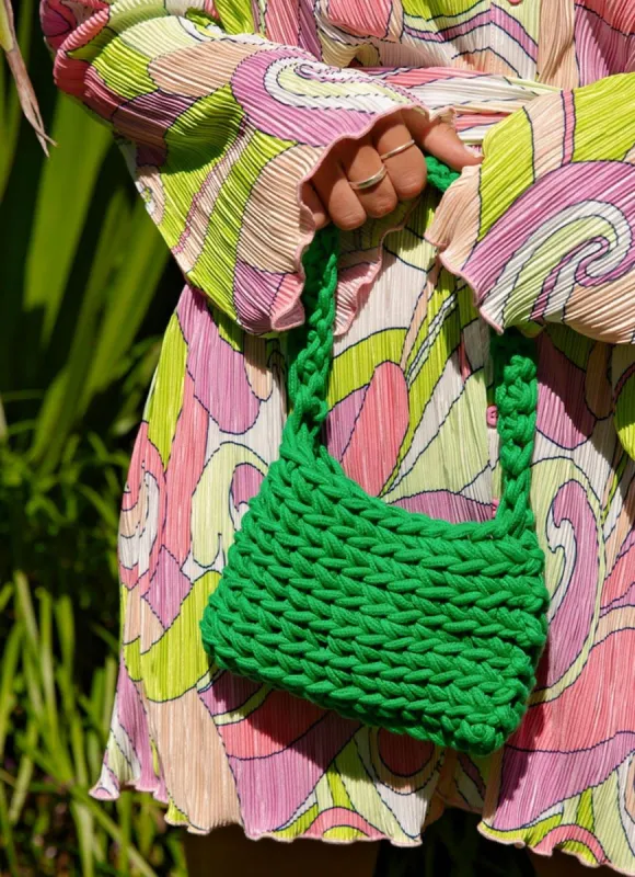 Getaway Weekend Crochet Bag - Jade Green sold by Peppermayo