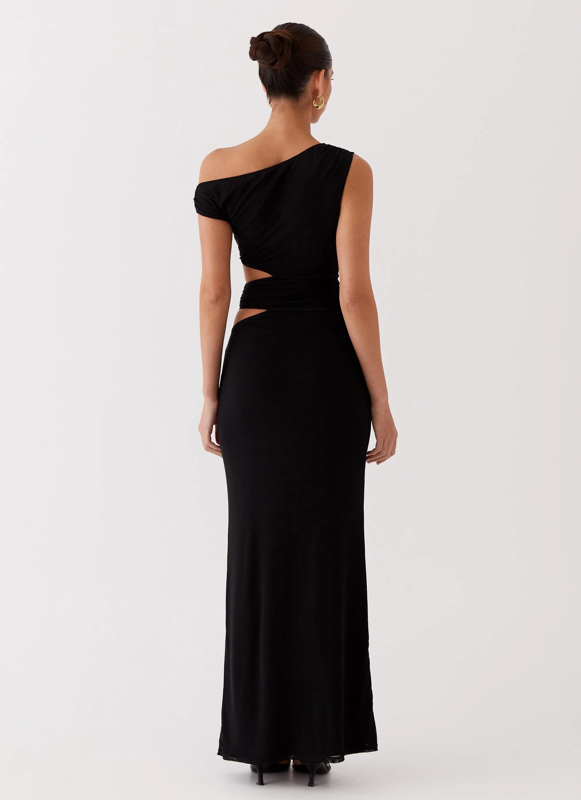 Margot One Shoulder Maxi Dress - Black sold by Peppermayo product image thumbnail 3
