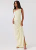 Daffodil Charm Linen Maxi Dress - Sunflower Yellow sold by Peppermayo