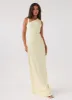 Daffodil Charm Linen Maxi Dress - Sunflower Yellow sold by Peppermayo