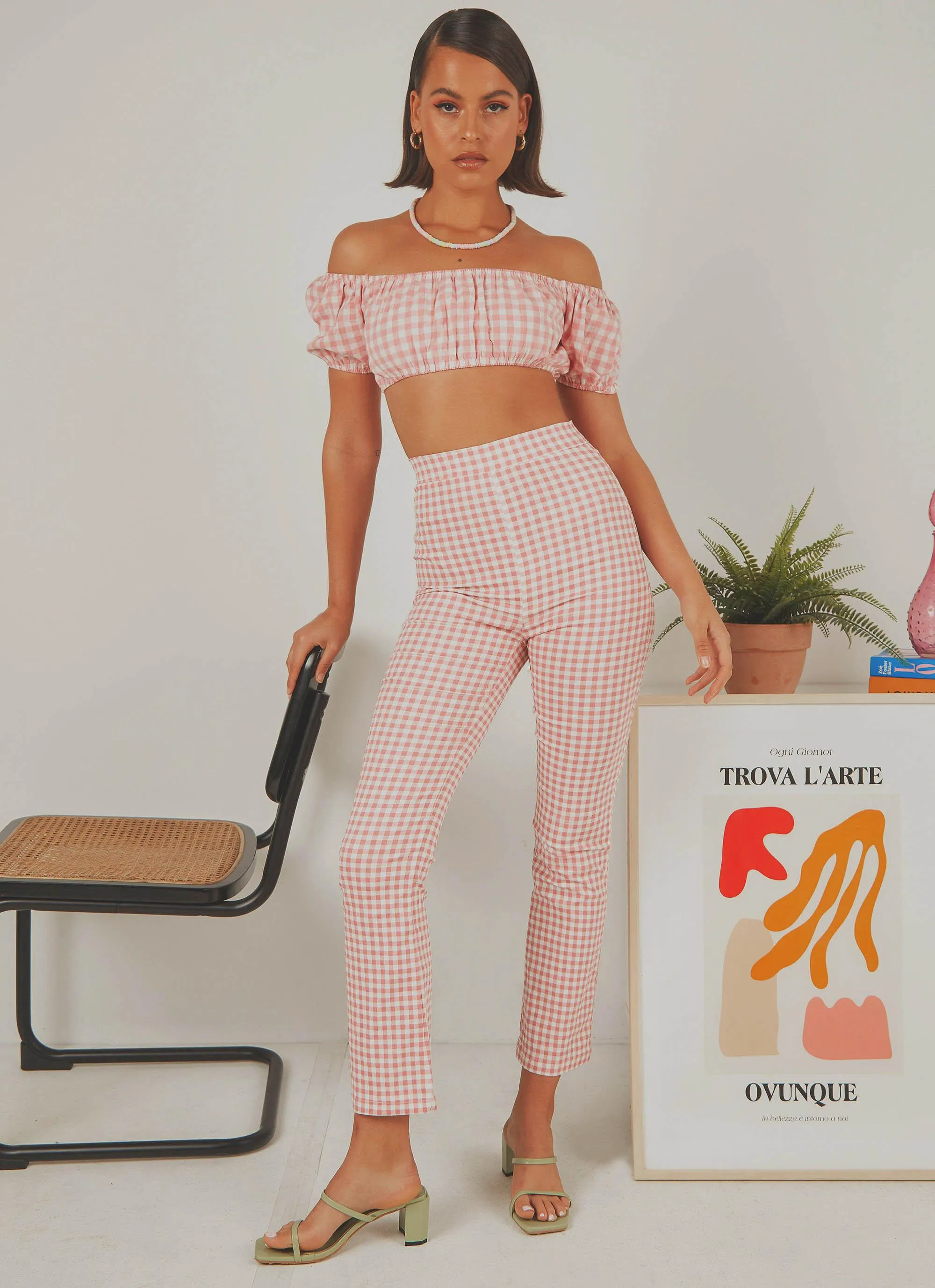 Palmero Pants - Pink Gingham sold by Peppermayo product image thumbnail 2