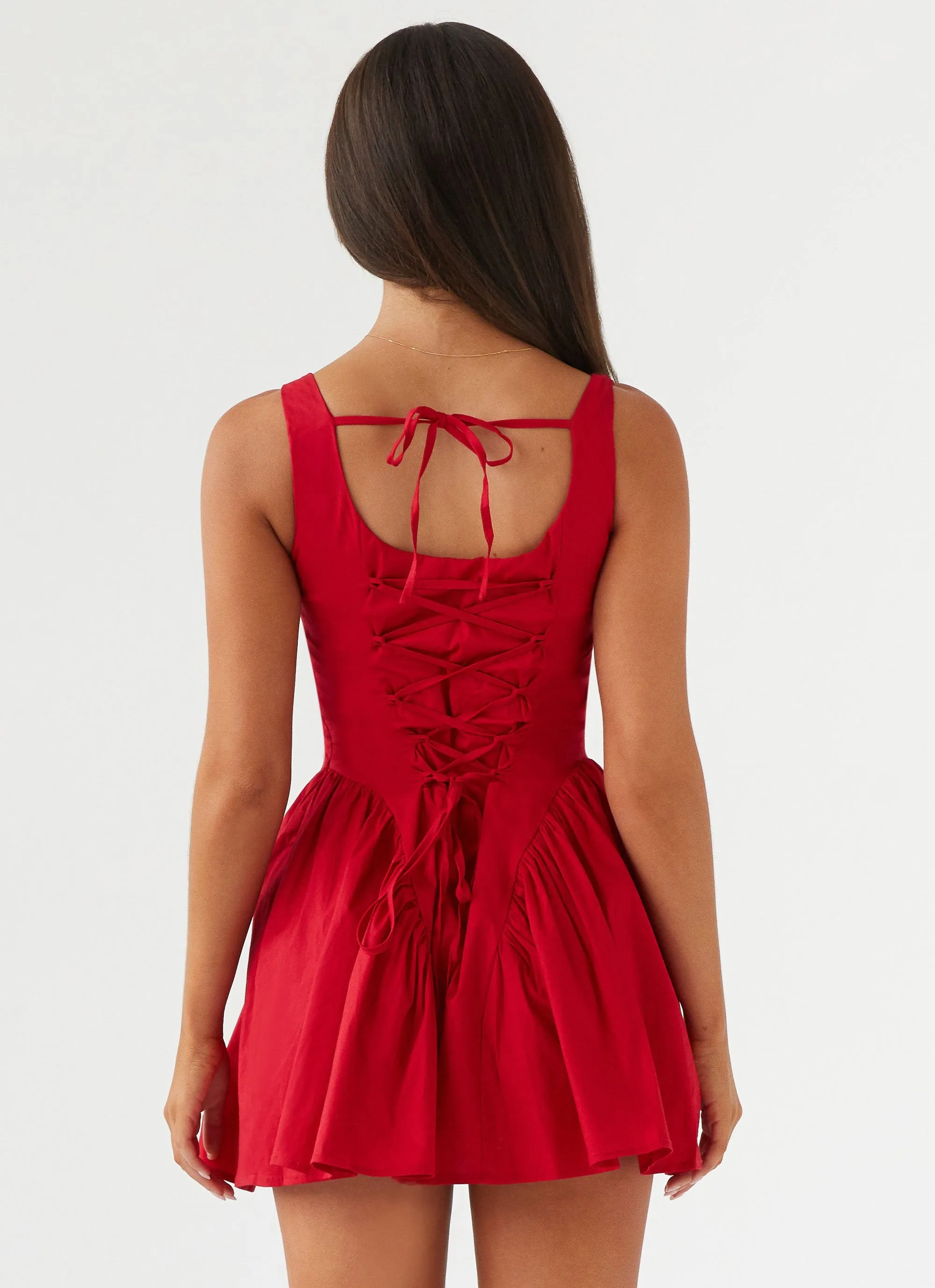 Sassy Soiree Corset Mini Dress - Red sold by Peppermayo product image thumbnail 4