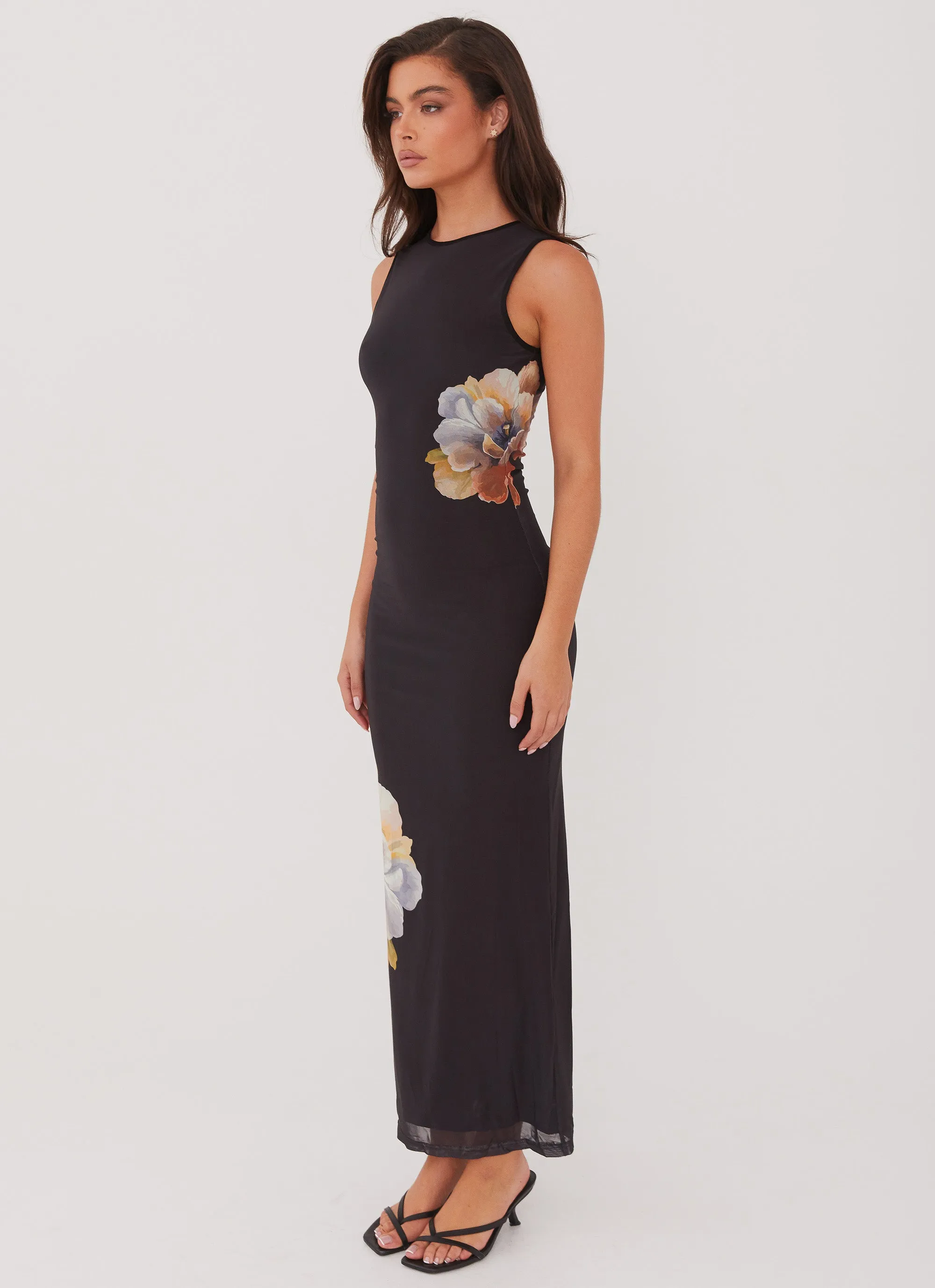 Side Effects Mesh Maxi Dress - Black Orchid sold by Peppermayo product image thumbnail 4