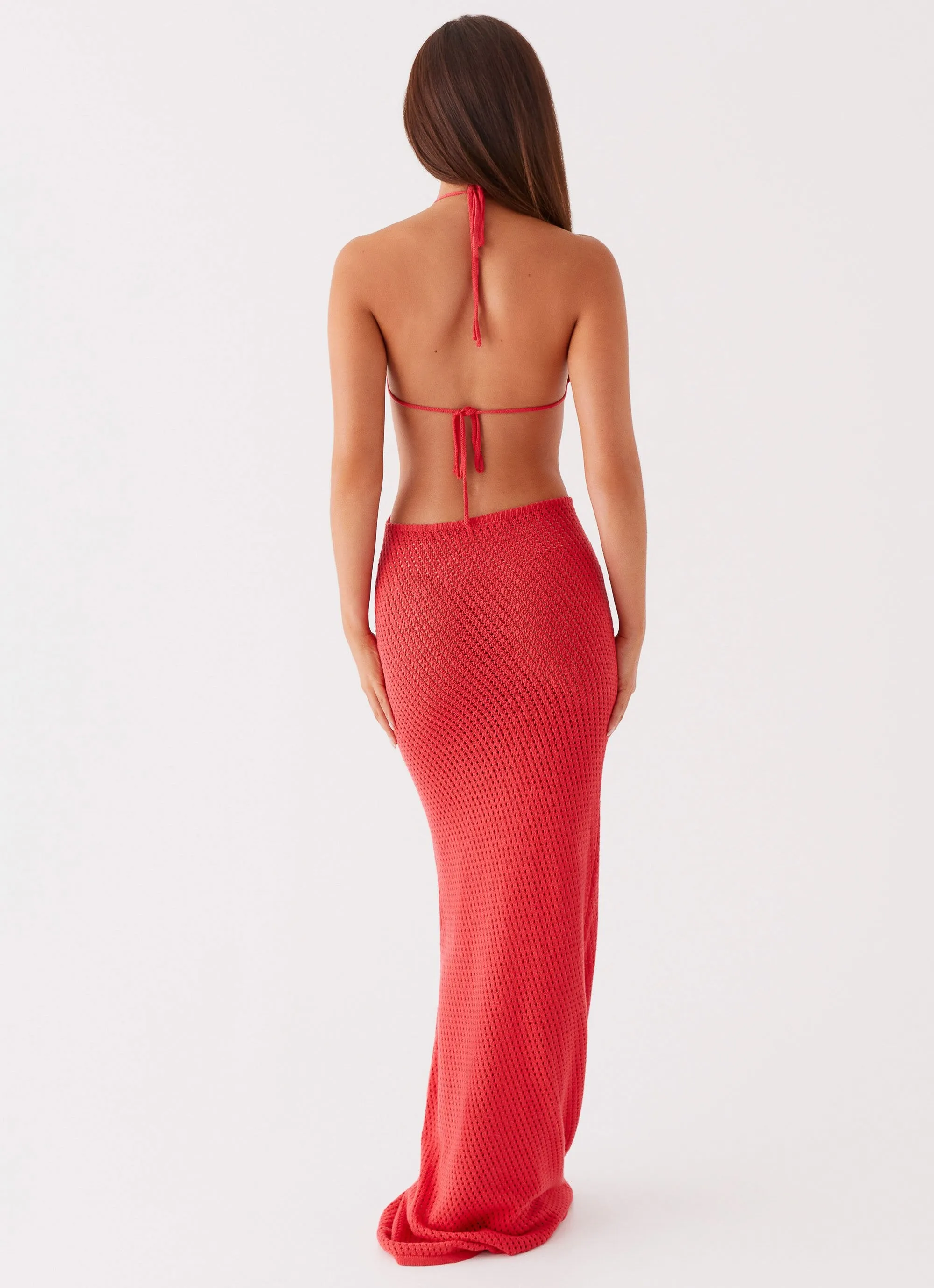 Caicos Crochet Maxi Dress - Red sold by Peppermayo product image thumbnail 4