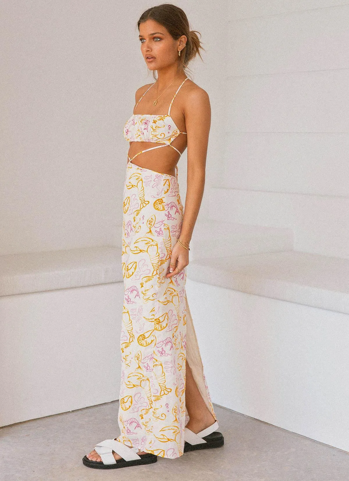 Limonada Linen Maxi Dress - Oceanus sold by Peppermayo product image thumbnail 5