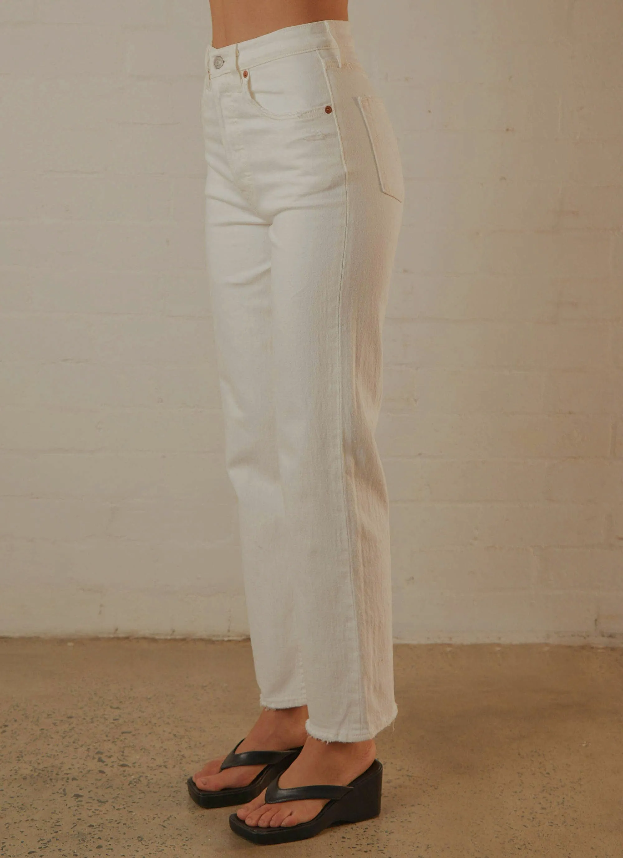 Ribcage Straight Ankle Jeans - Cloud Over sold by Peppermayo product image thumbnail 4