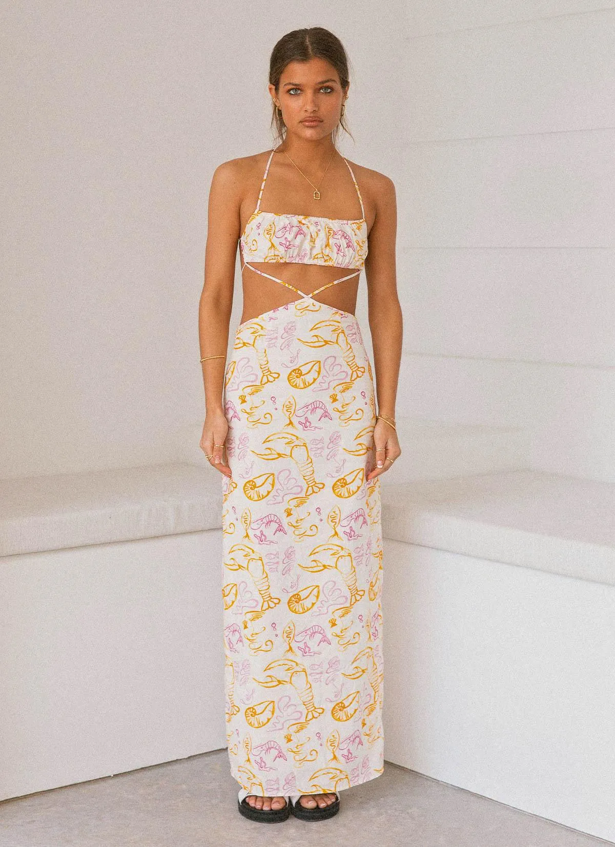 Limonada Linen Maxi Dress - Oceanus sold by Peppermayo product image thumbnail 3