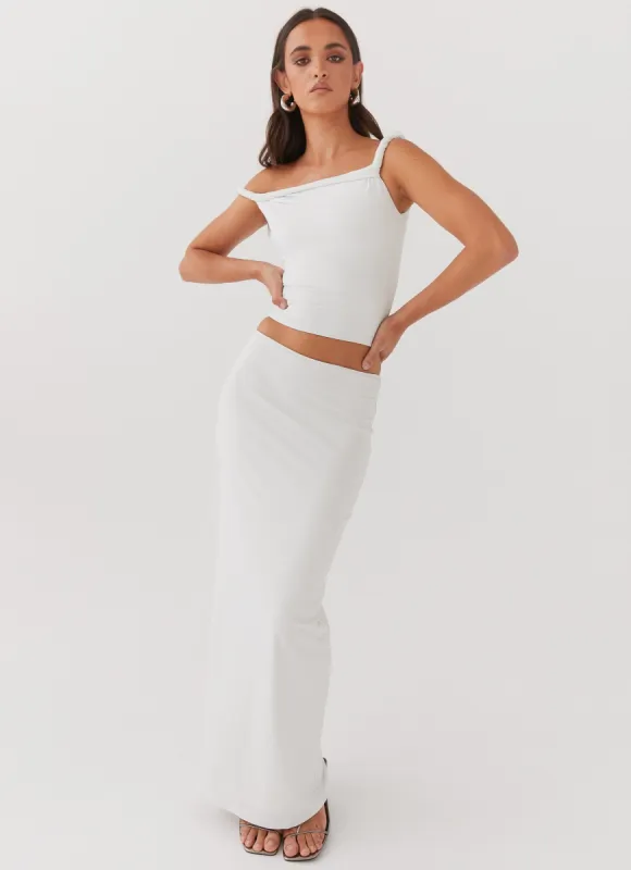 Solace Soul Maxi Skirt - Ivory sold by Peppermayo