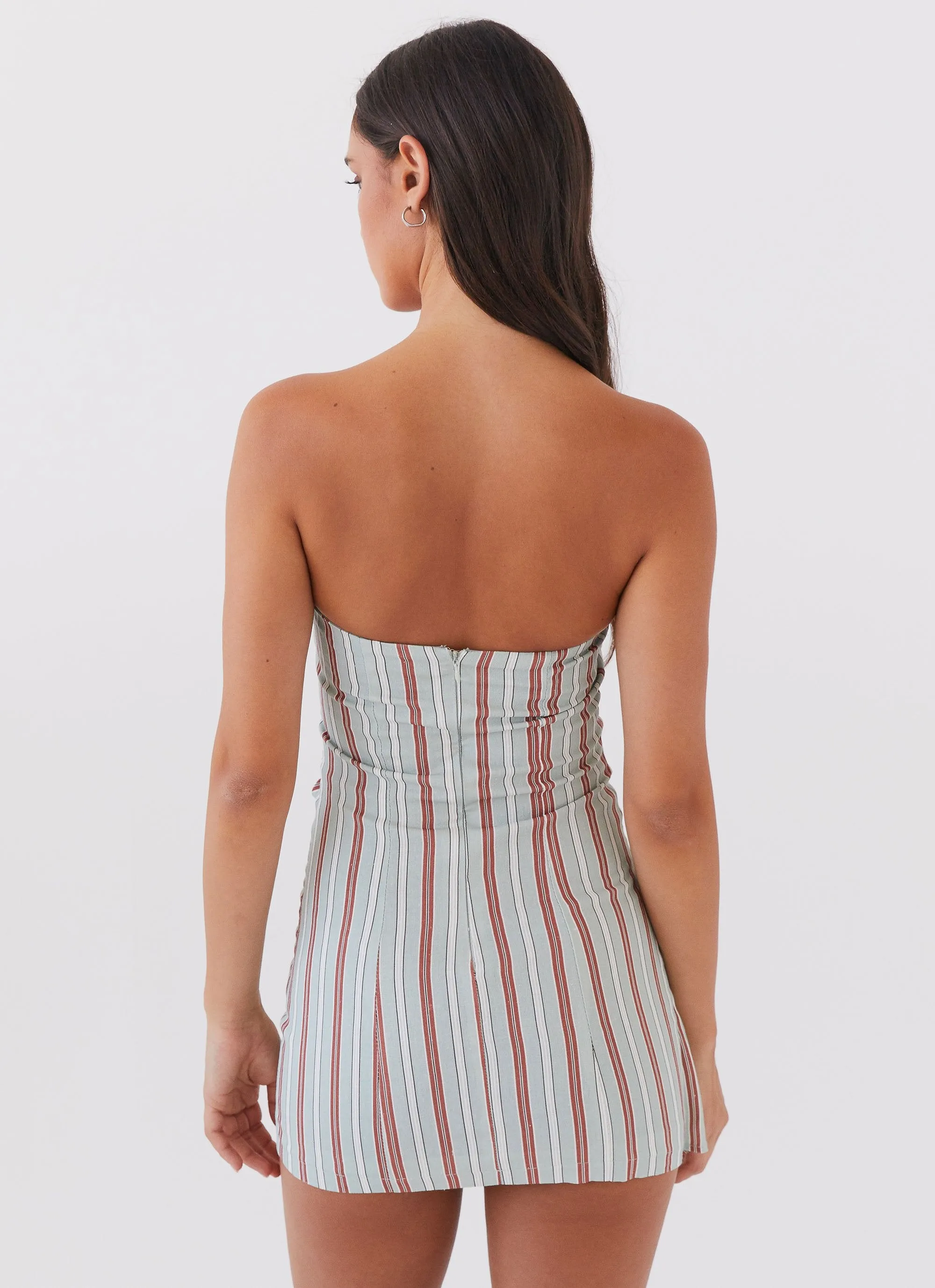 Lavinia Linen Tube Mini Dress - Coastal Stripe sold by Peppermayo product image thumbnail 4