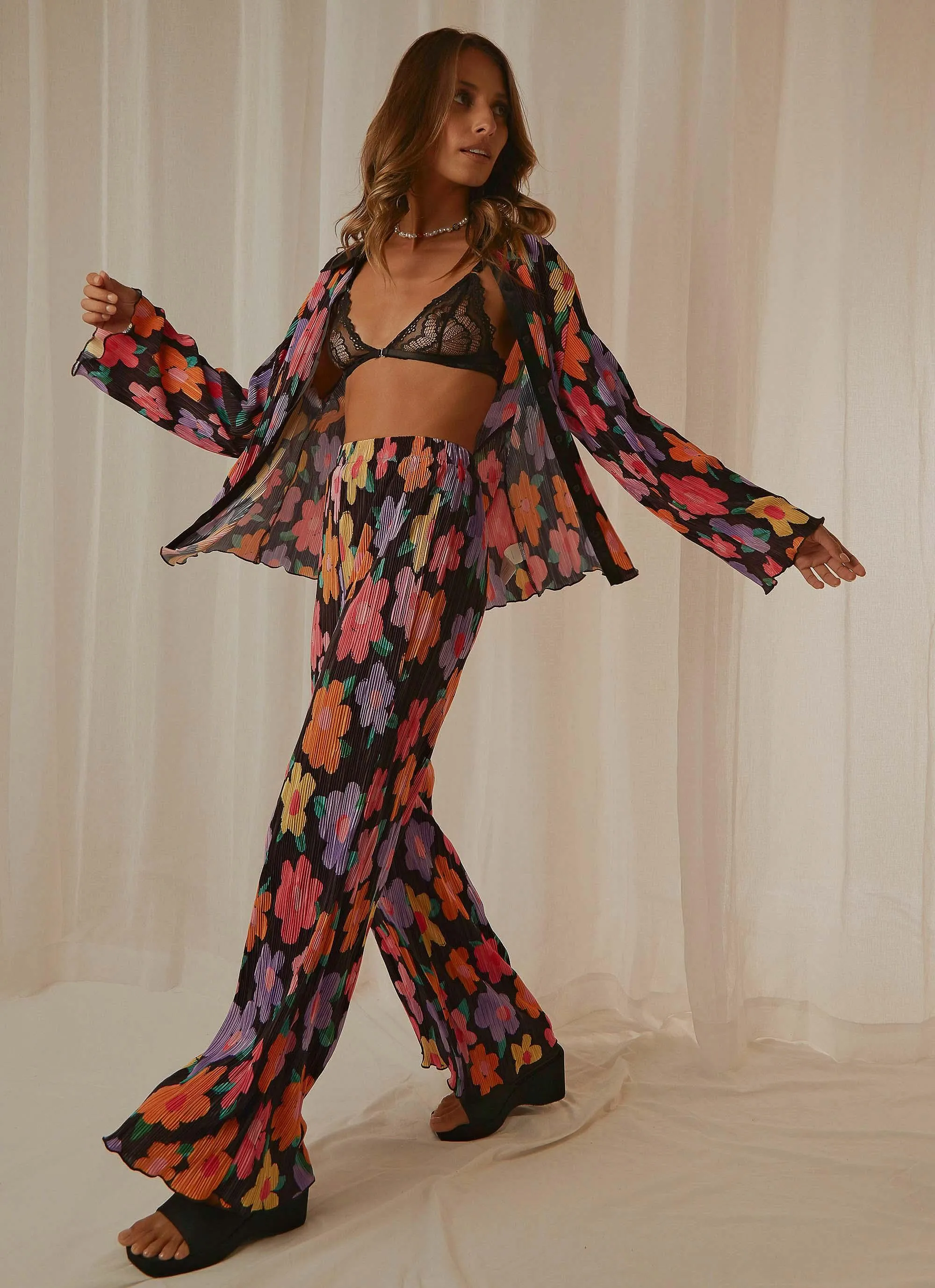 90s Muse Pants - Noir Bloom sold by Peppermayo product image thumbnail 2