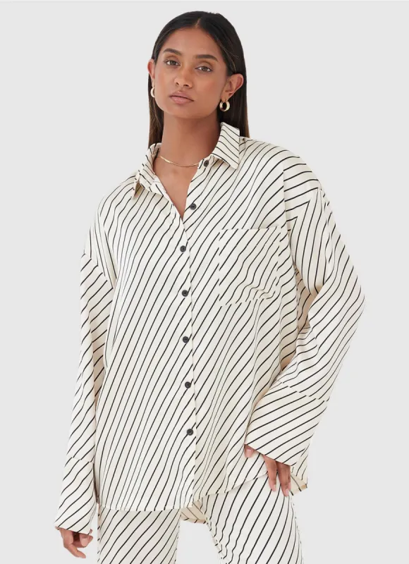 Norma Shirt - Diagonal Stripe made by Peppermayo