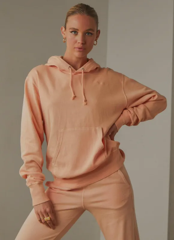 Vintage Dye Boyfriend Hoodie - Certan Peach made by Champion