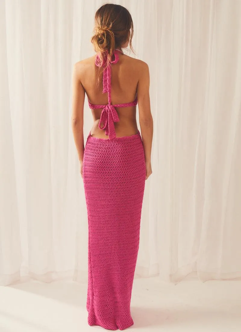 Havana Crochet Maxi Dress - Hot Pink sold by Peppermayo product image thumbnail 5