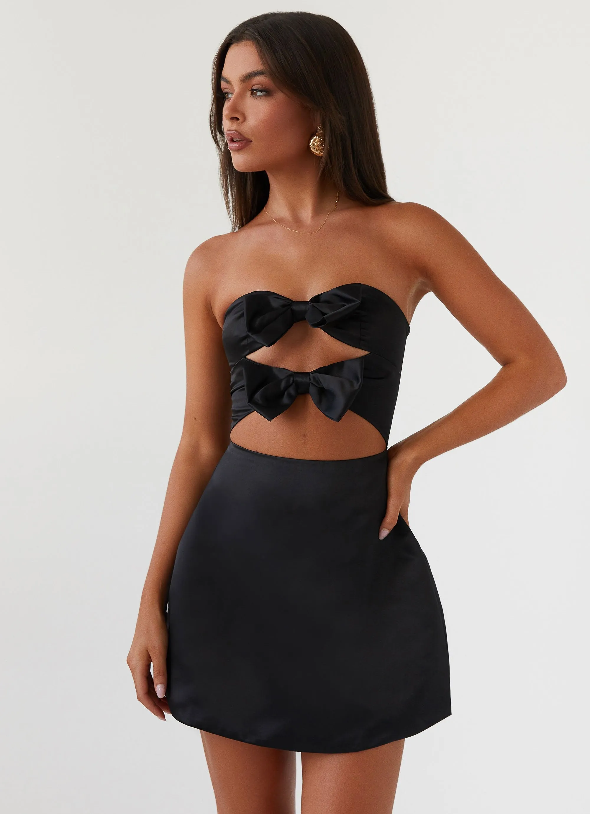 Girl Crush Bow Mini Dress - Black sold by Peppermayo product image thumbnail 5