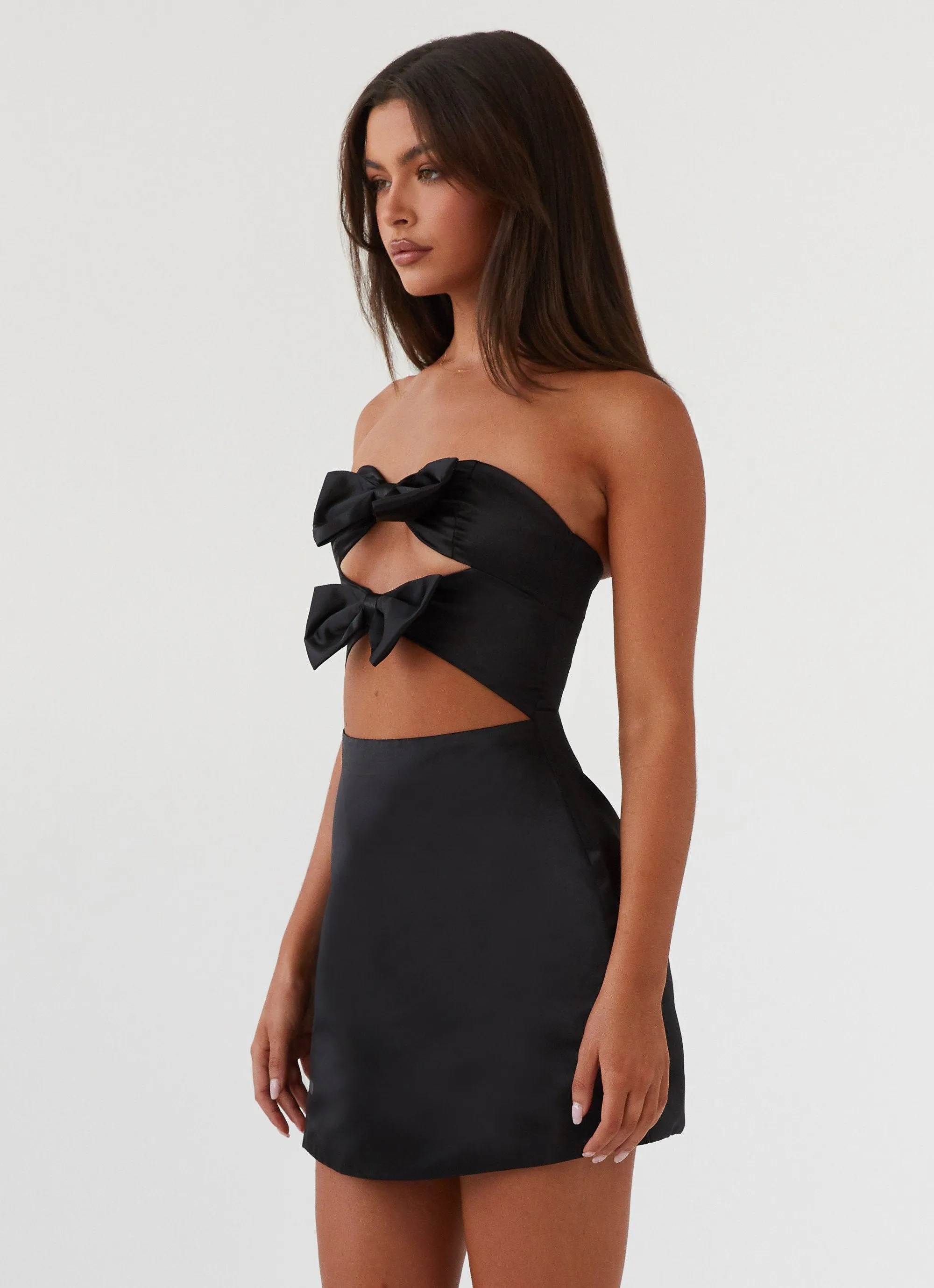 Girl Crush Bow Mini Dress - Black sold by Peppermayo product image thumbnail 3