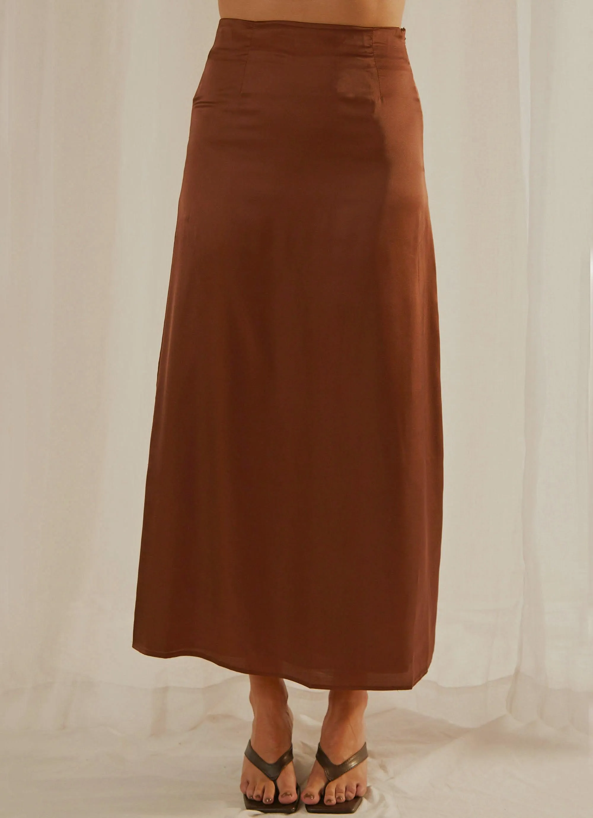 Follow The Sun Maxi Skirt - Choc Brown sold by Peppermayo product image thumbnail 4