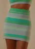Chasing Stars Knit Mini Skirt - Blue Stripe sold by Peppermayo