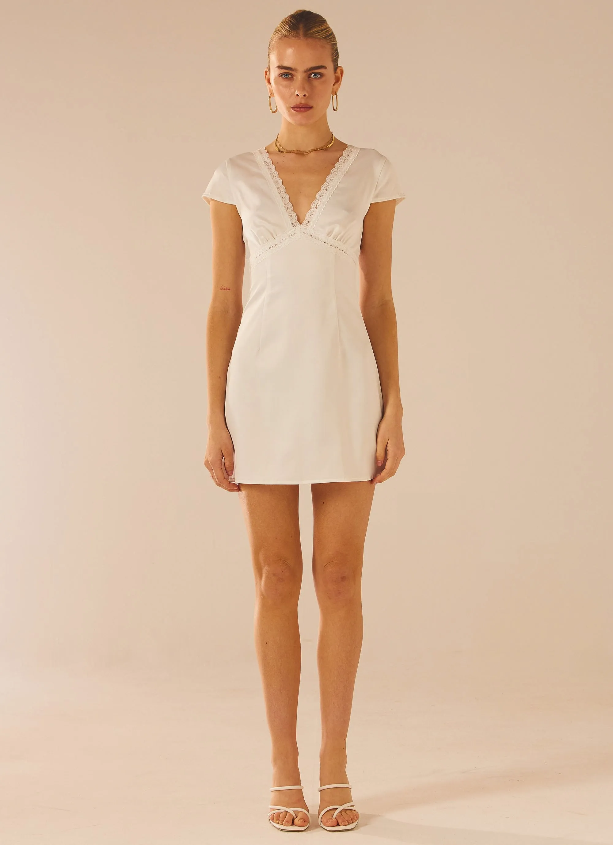 French Oasis Mini Dress - White Rose sold by Peppermayo product image thumbnail 2