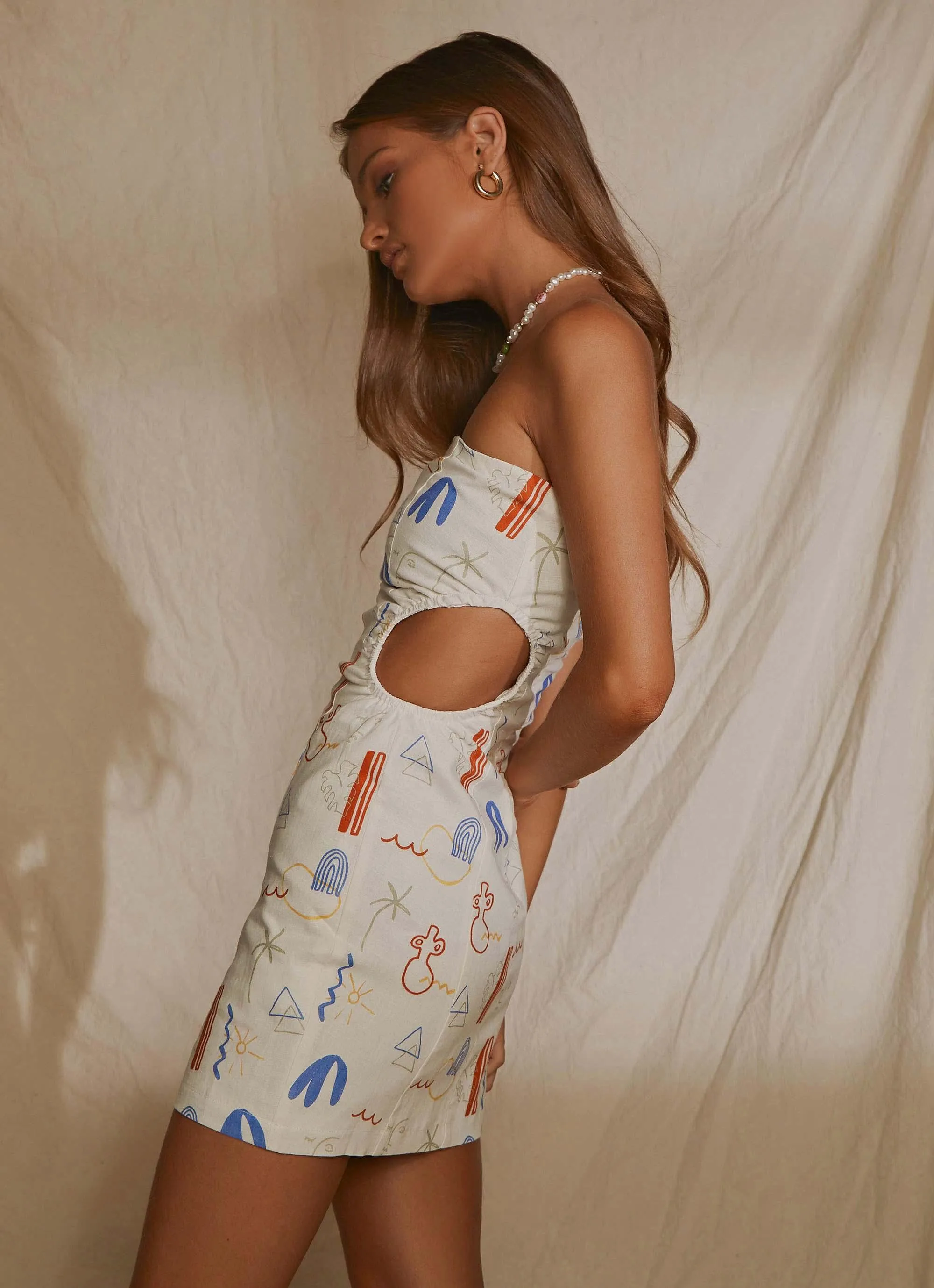 Miya Linen Mini Dress - Santorini sold by Peppermayo product image thumbnail 5