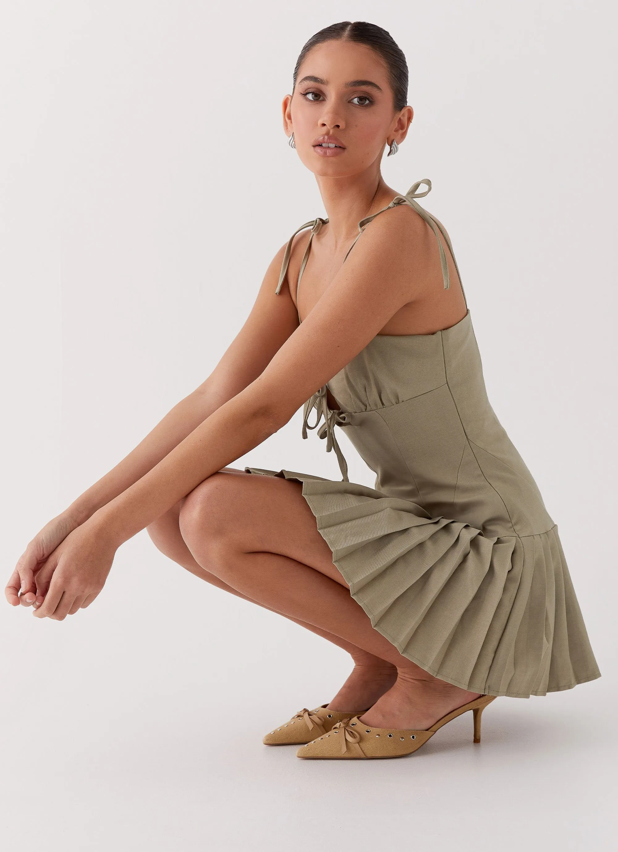 Love Seeker Corset Mini Dress - Sage sold by Peppermayo product image thumbnail 5