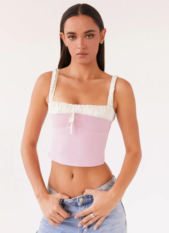Ryder Bustier Top - Pink sold by Peppermayo