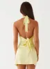 Heavy Hearted Mini Dress - Yellow sold by Peppermayo