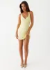 Heavy Hearted Mini Dress - Yellow sold by Peppermayo