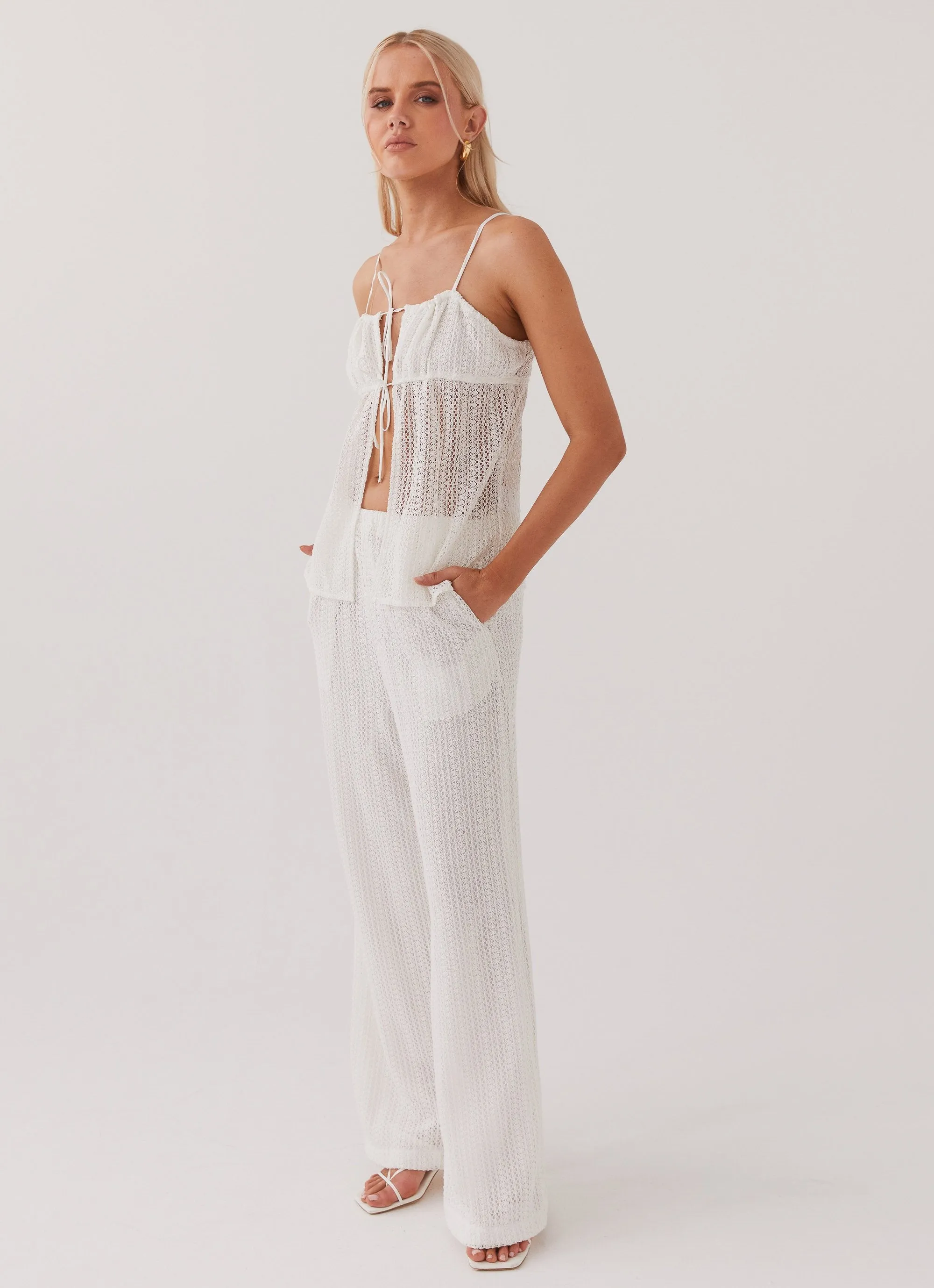 Karley Knit Pants - White sold by Peppermayo product image thumbnail 5