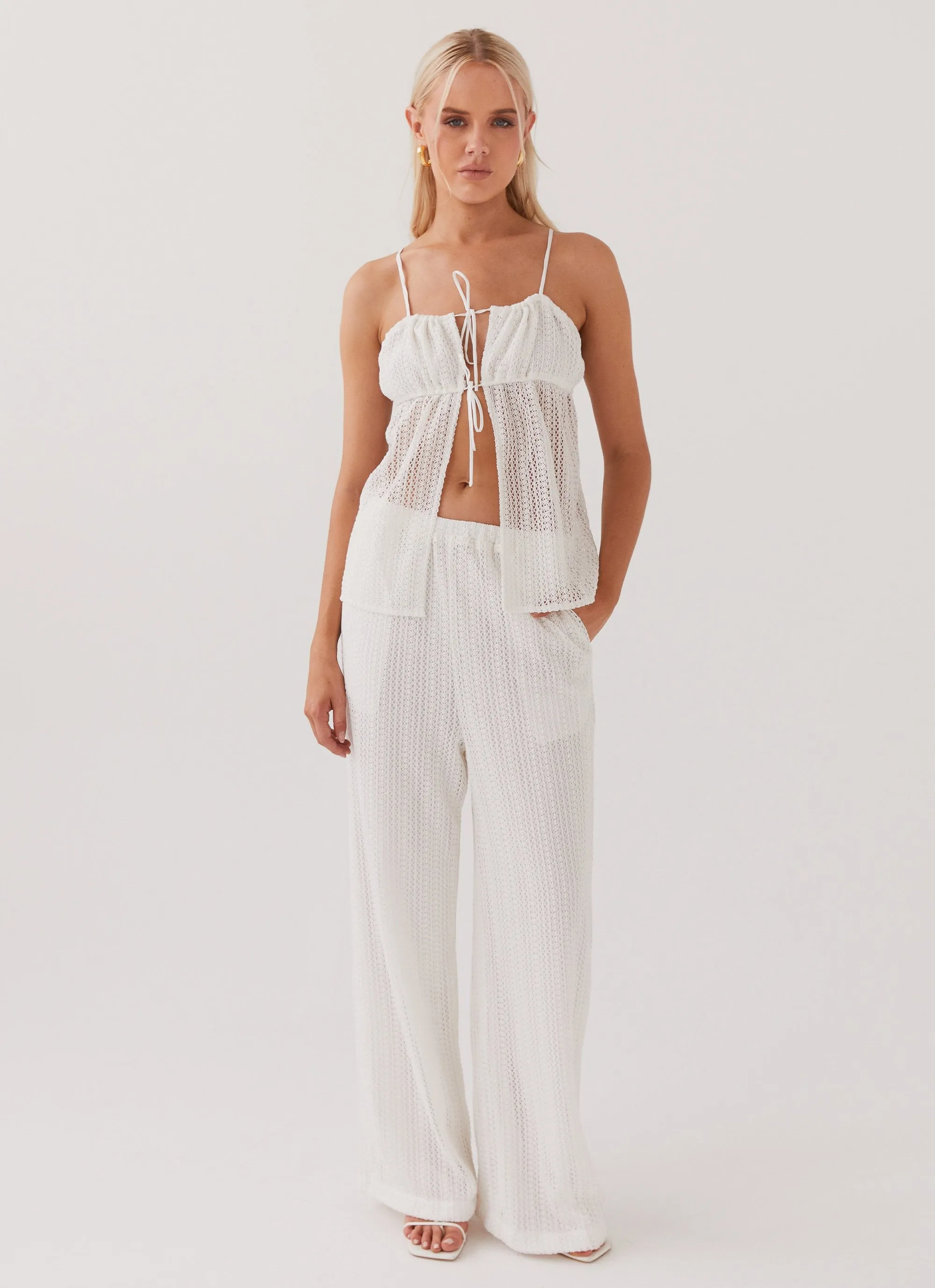 Karley Knit Pants - White sold by Peppermayo product image thumbnail 2