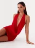 Elysia Chiffon Mini Dress - Red sold by Peppermayo