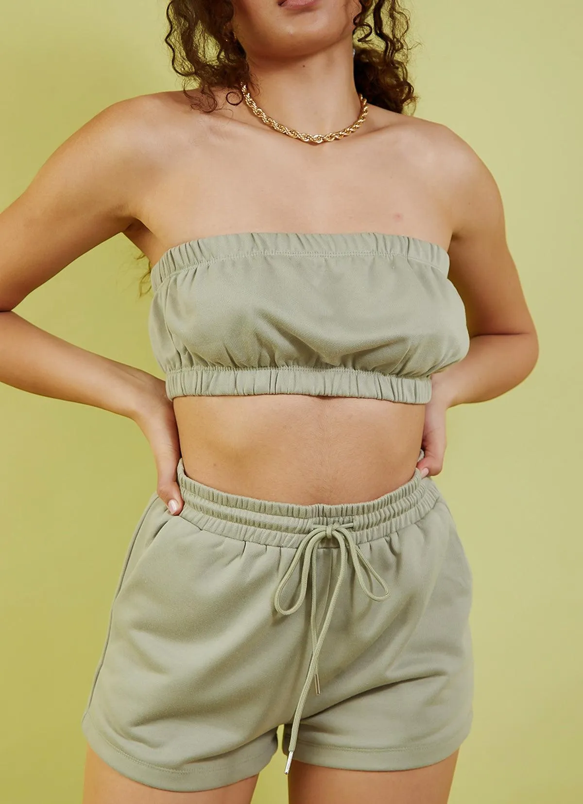 Centre Mark Crop - Khaki sold by Peppermayo product image thumbnail 2