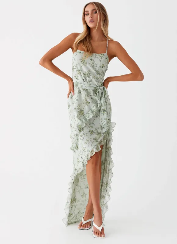 Sweet Serenity Maxi Dress - Sage Floral sold by Peppermayo