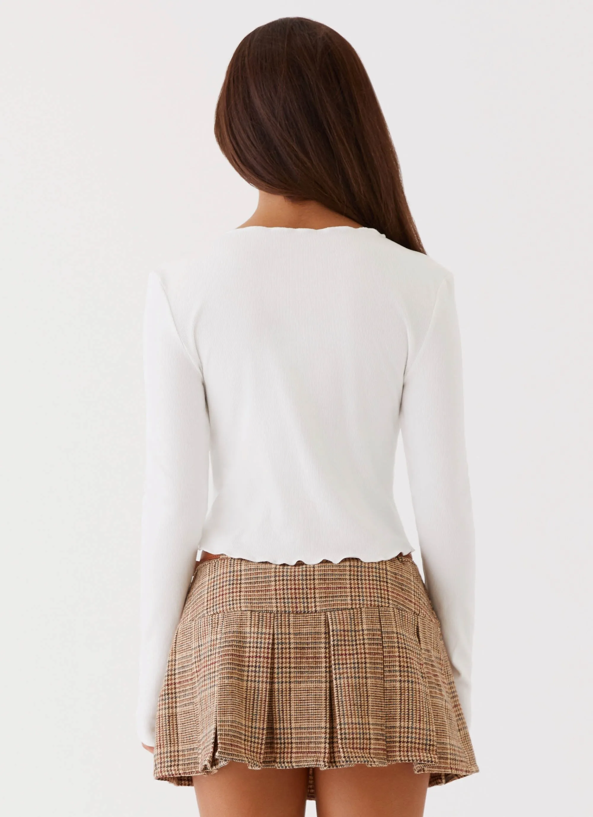 Simone Long Sleeve Bow Top - White sold by Peppermayo product image thumbnail 4