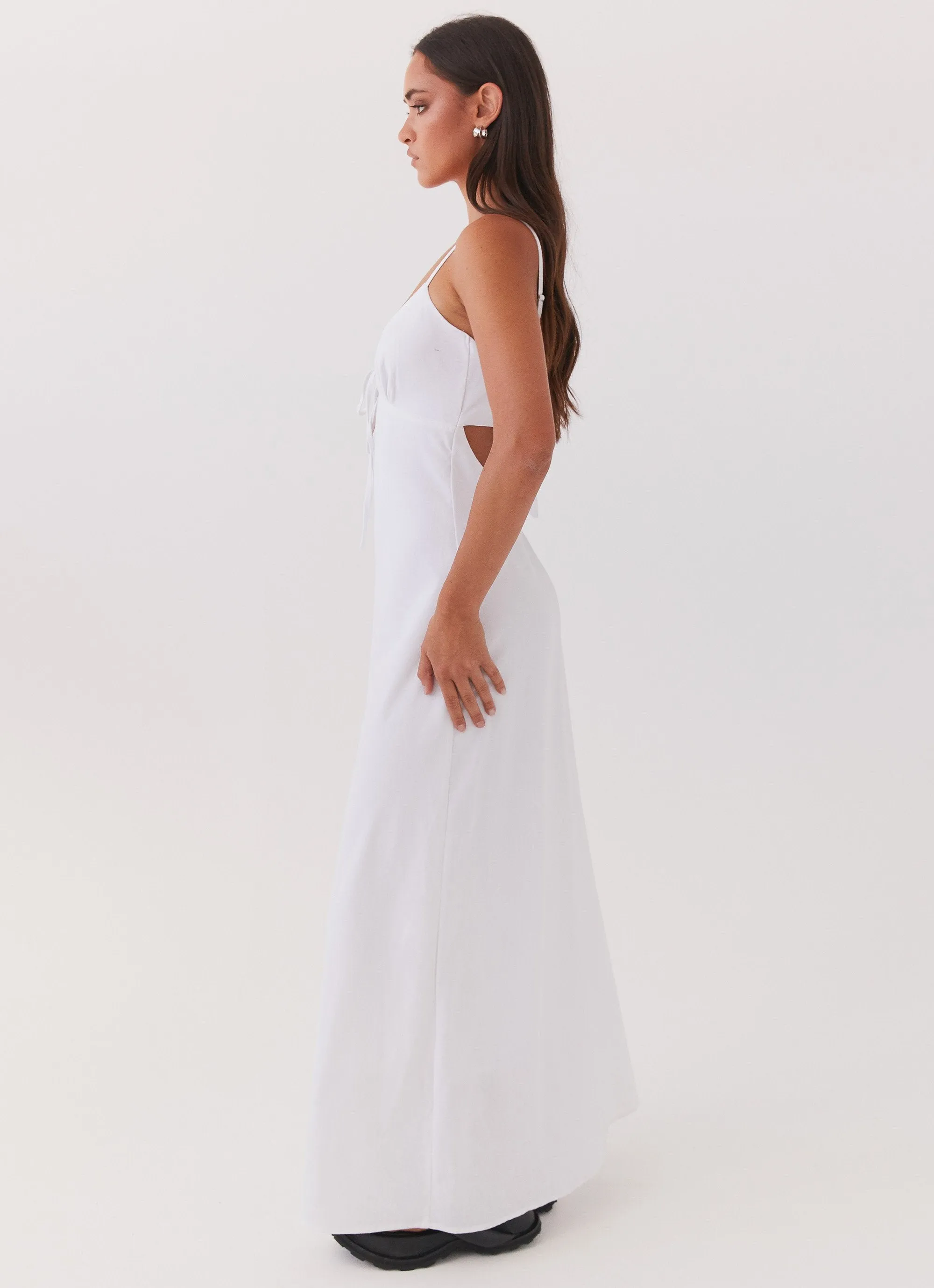 Flora Linen Maxi Dress - White sold by Peppermayo product image thumbnail 2