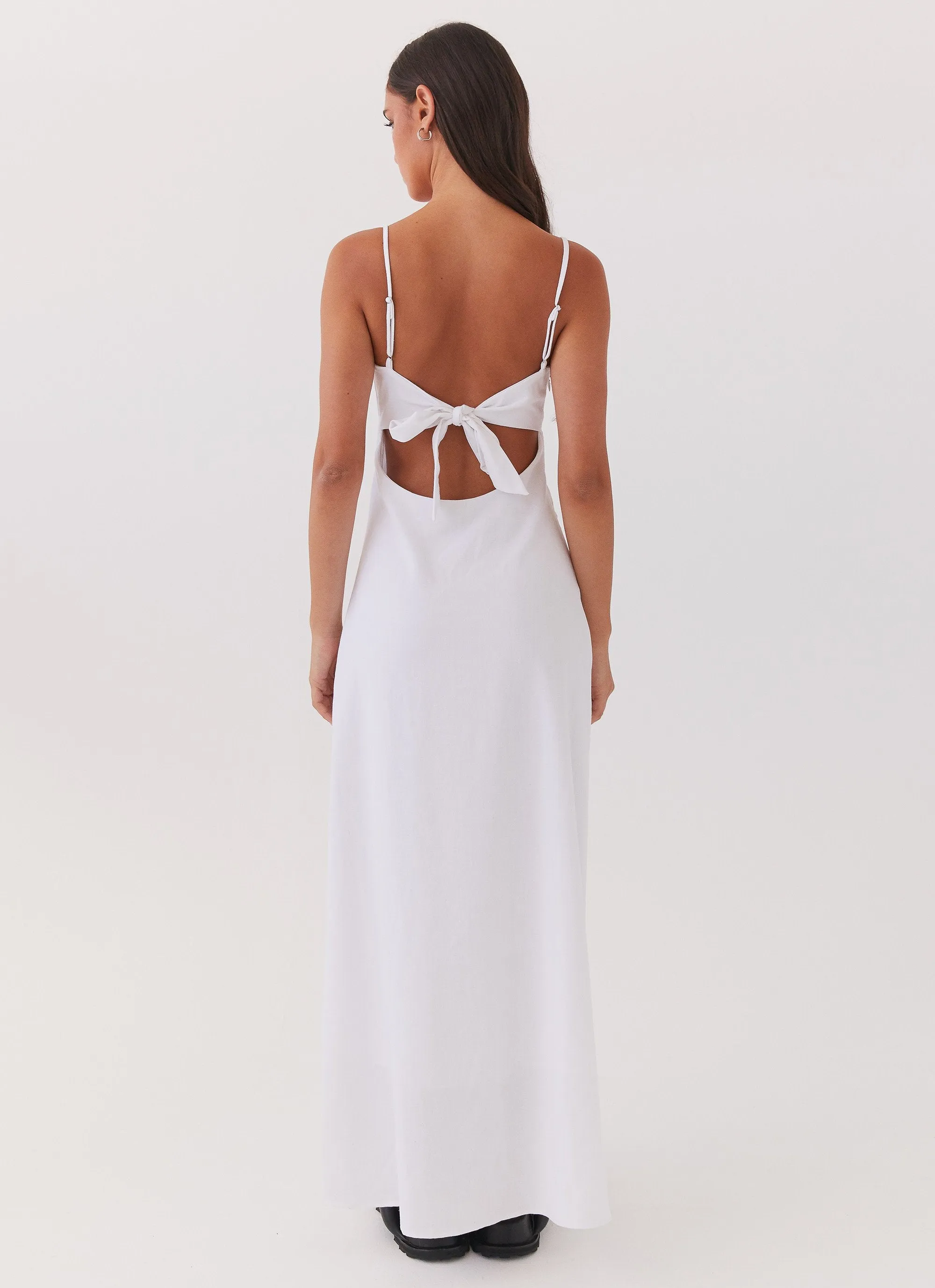 Flora Linen Maxi Dress - White sold by Peppermayo product image thumbnail 3