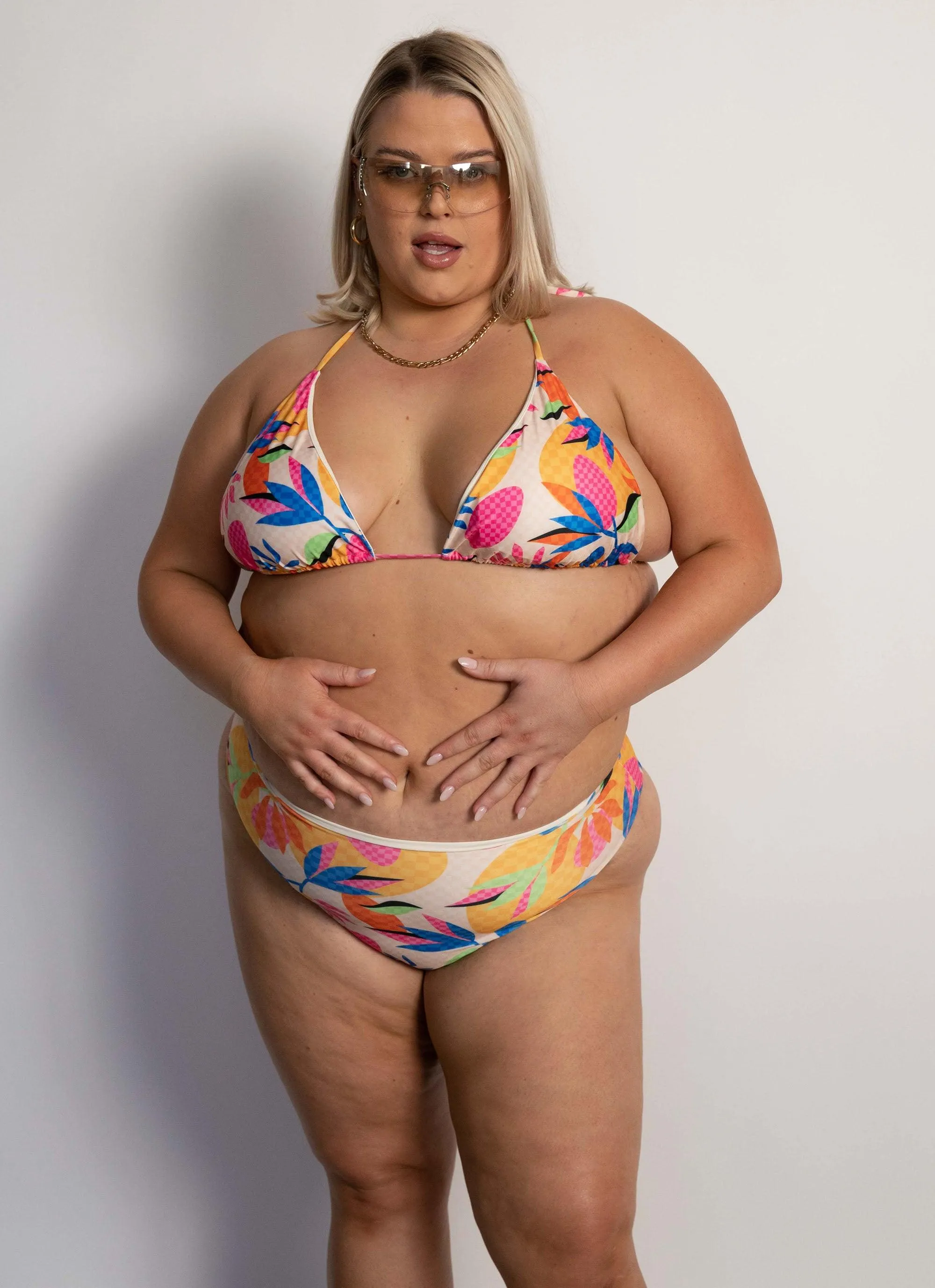 Into the Blue High Waisted Bottoms - Bright Leaves sold by Peppermayo product image thumbnail 3