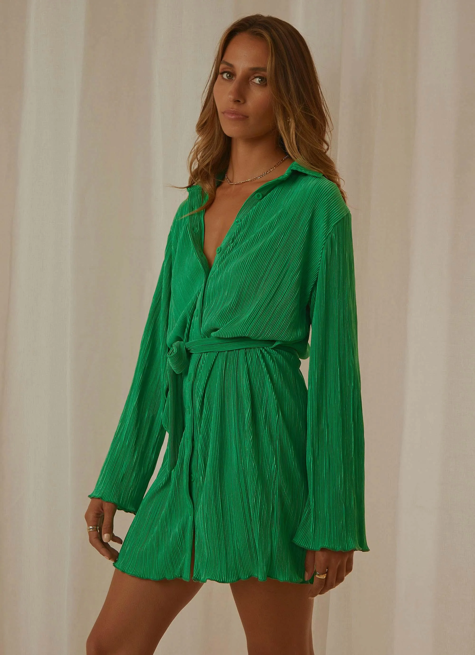 Soho Chic Shirt Dress - Jade Green sold by Peppermayo product image thumbnail 5