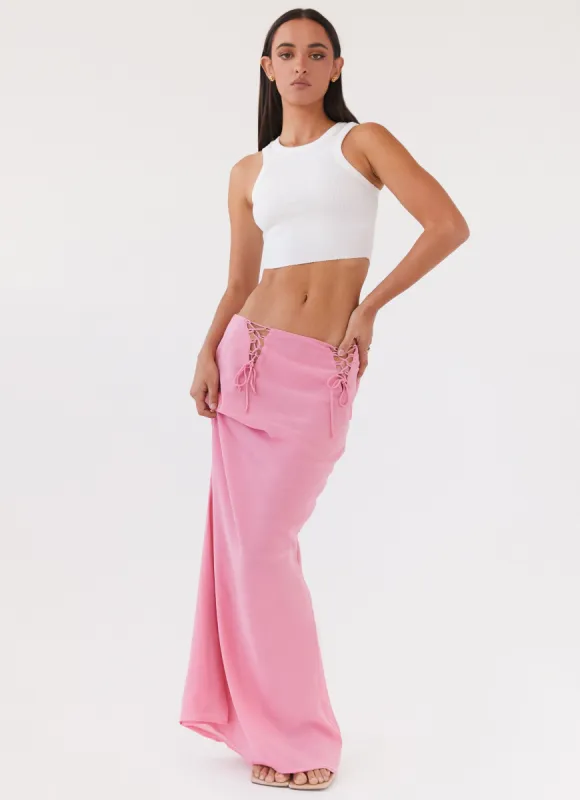Chella Tie Up Skirt - Pink sold by Peppermayo