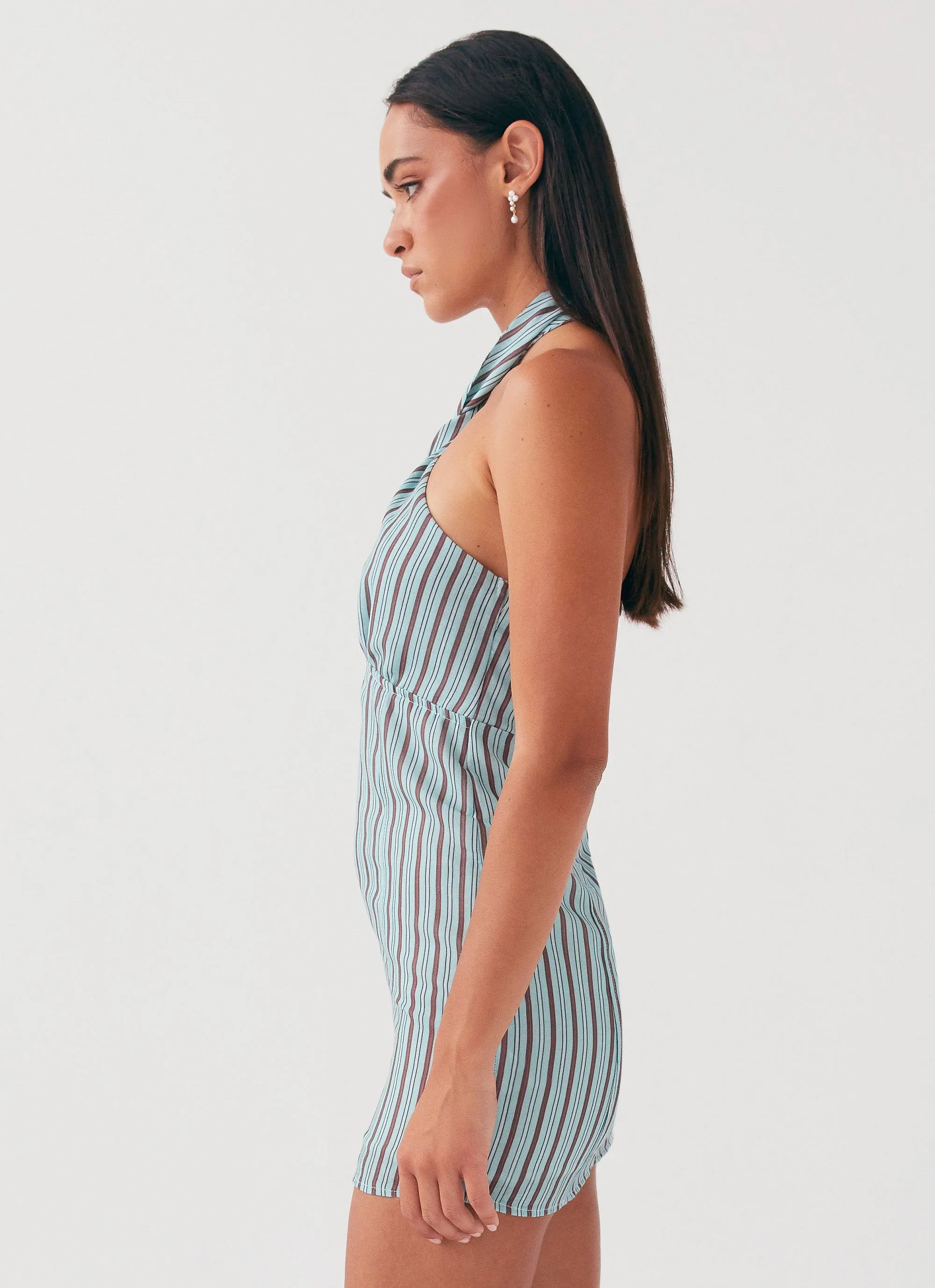 Sabine Linen Mini Dress - Coastal Stripe sold by Peppermayo product image thumbnail 3