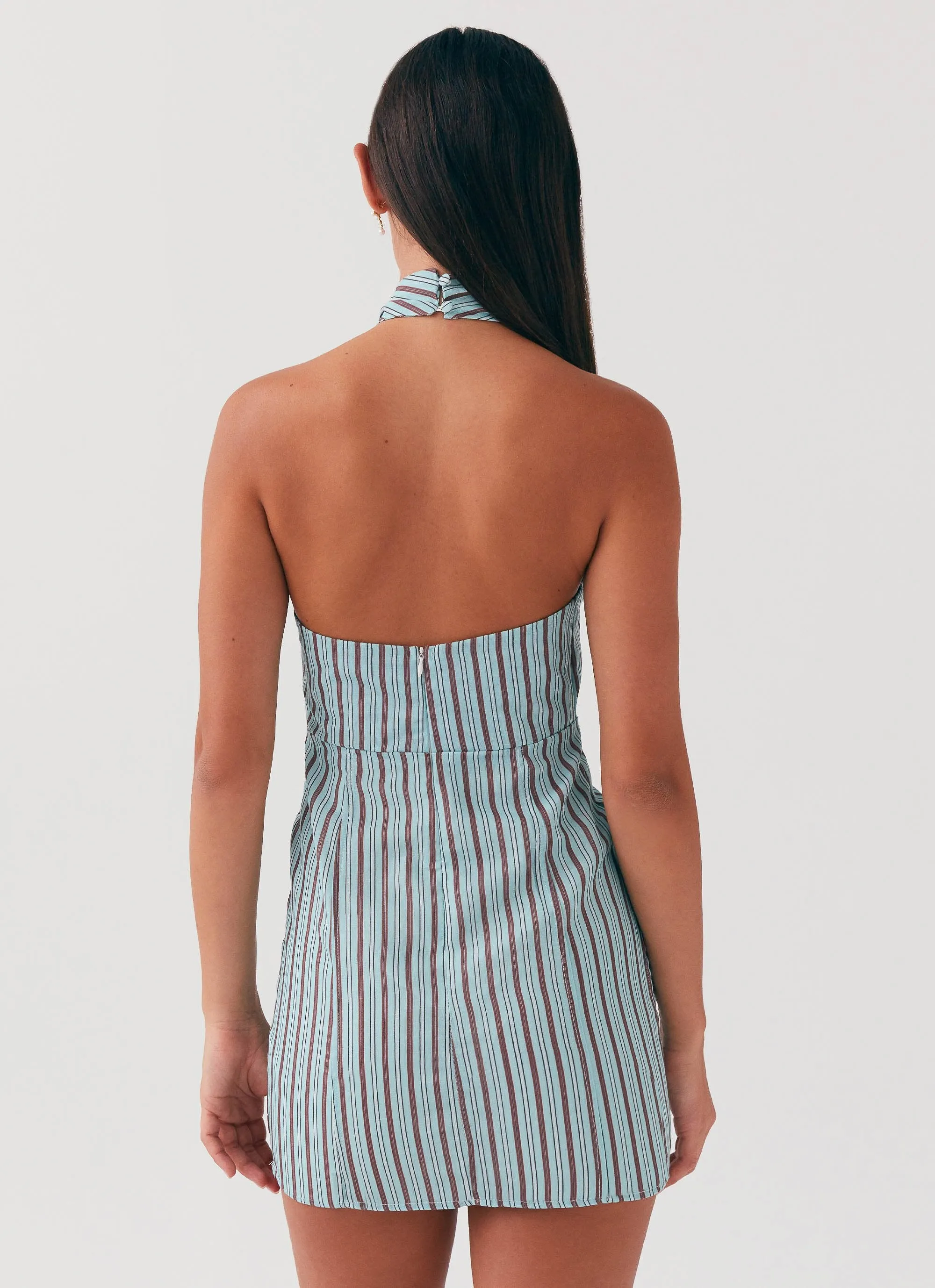 Sabine Linen Mini Dress - Coastal Stripe sold by Peppermayo product image thumbnail 4