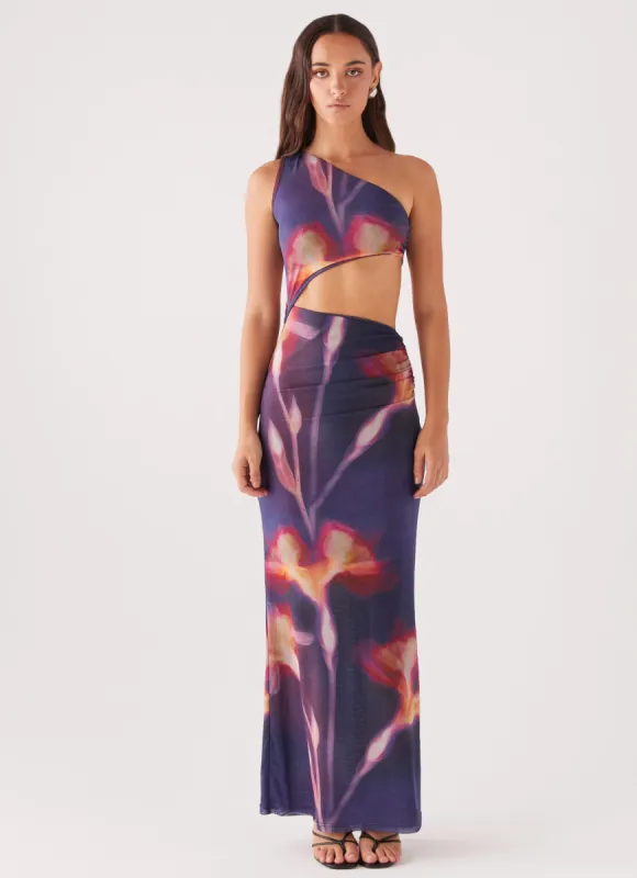 Shadows In The Sun Mesh Maxi Dress - Ember Rose sold by Peppermayo